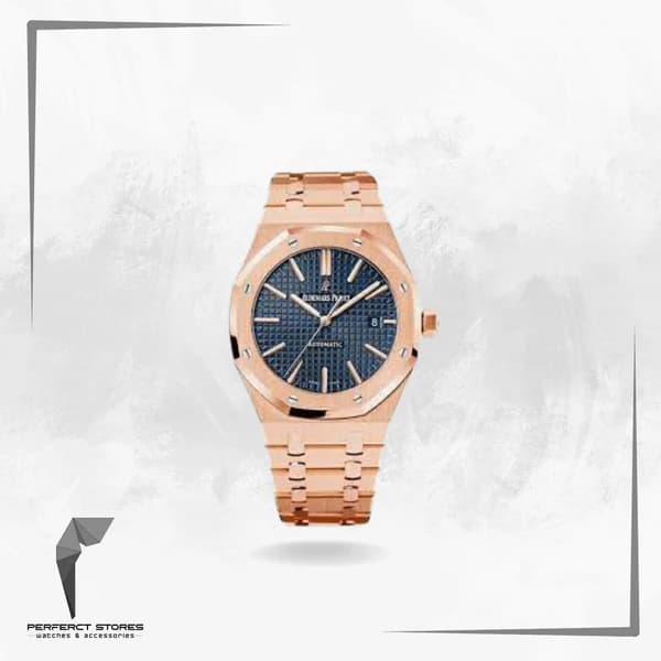 Audemars Piguet Royal Oak Rose Gold Blue Dial - Master Copy