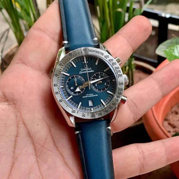 Omega Speedmaster ’57 Blue Dial Leather - Master Copy