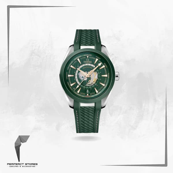 Omega Seamaster Aqua Terra Worldtimer Green Rubber - Master Copy