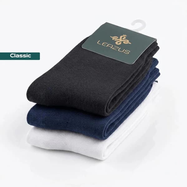 Leazus Cotton Crew Socks – 3 Pack
