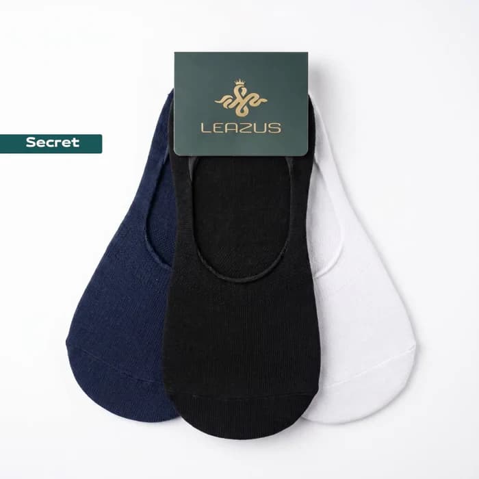 Leazus Cotton No-Show Socks – 3 Pack