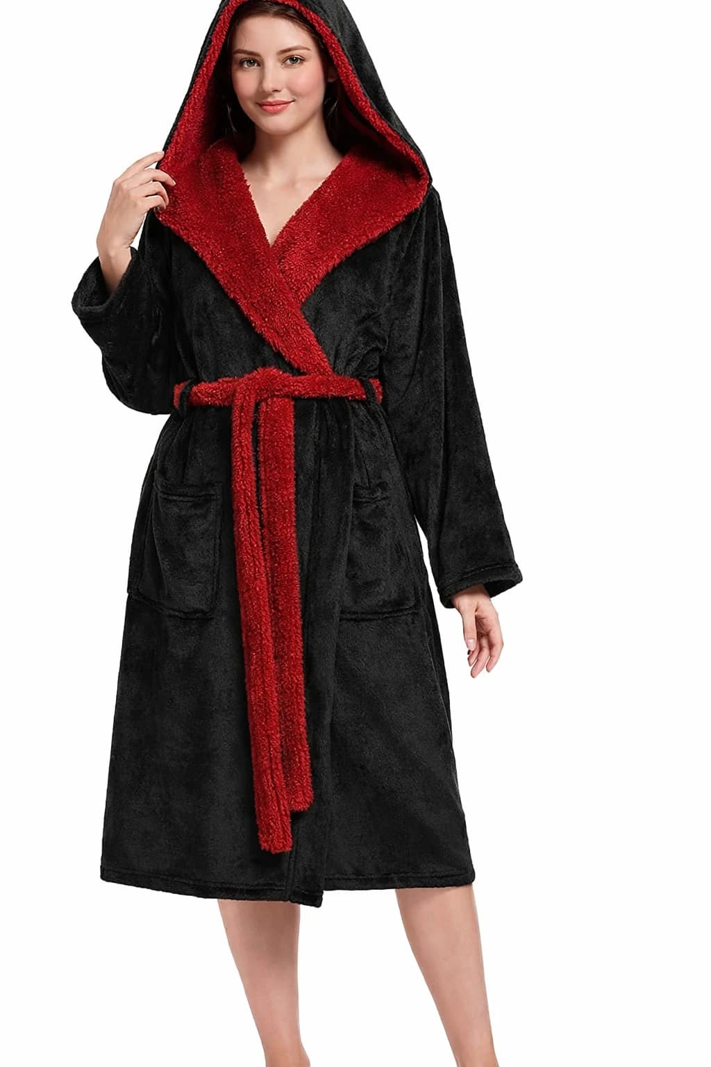 Women’s Black Fur Robe