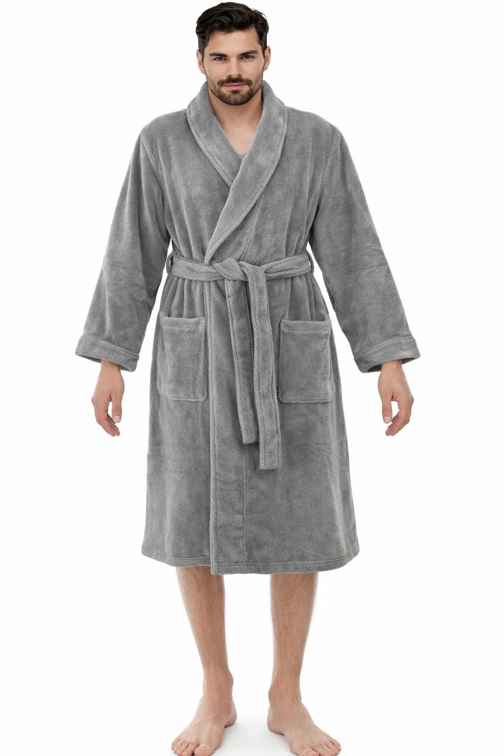 Men's Short Fur Robe