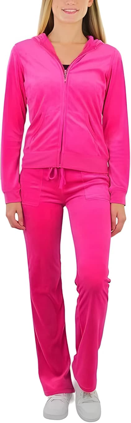 Women’s Velvet Pajama with Front Zipper