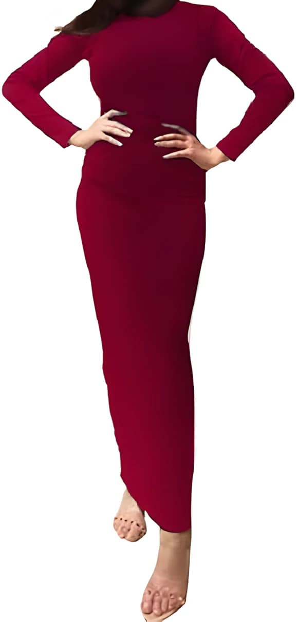 Women's Wine Long Dress