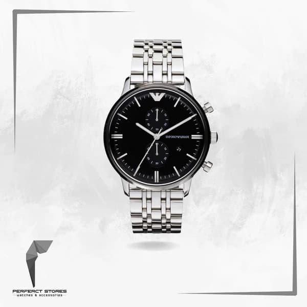 Emporio Armani Men's Chronograph Stainless Steel Watch AR0389 - Original