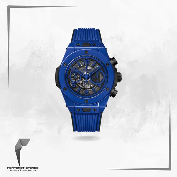 Hublot Watch Big Bang Blue Rubber Strap 44mm - Master Copy