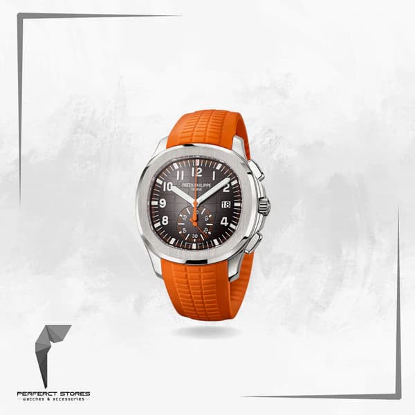 Patek Philippe Aquanaut Steel with Orange Rubber Strap - Master Copy