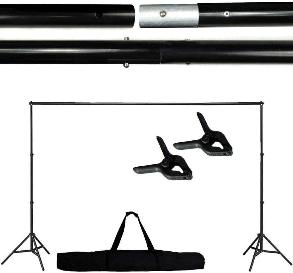 10ft Adjustable Background Support Stand with Crossbar Kit