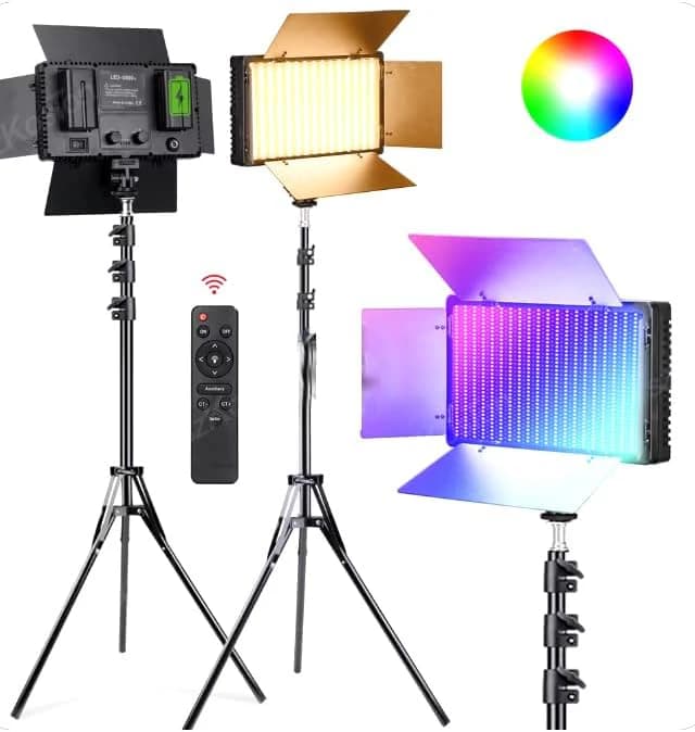 لوحة إضاءة LED RGB احترافية 800 مع تحكم عبر التطبيق