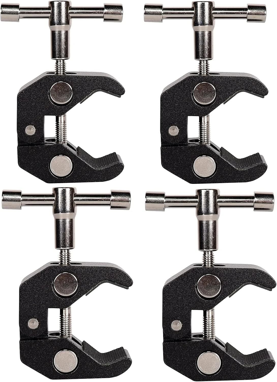 طقم 4 مشابك تثبيت Super Clamp بمقاسي 1/4 و3/8 بوصة