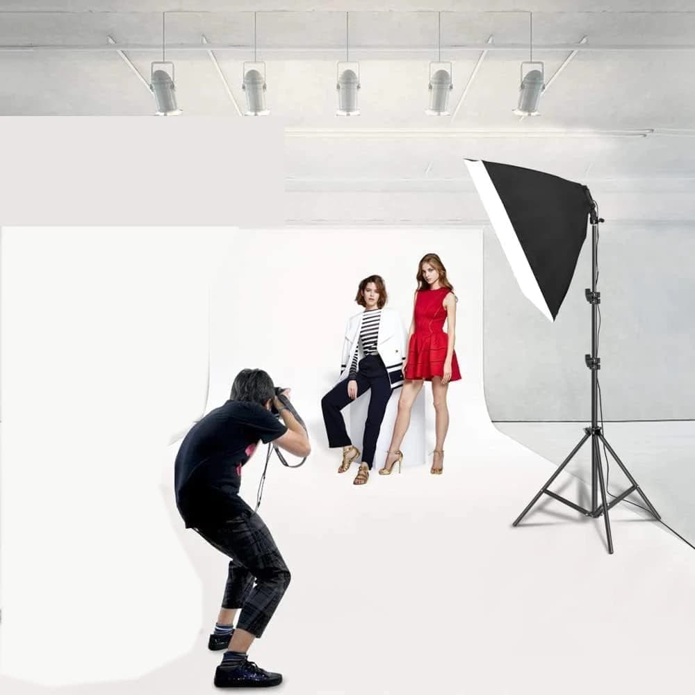 Original Quad Head Softbox Lighting Kit with 2m Light Stand