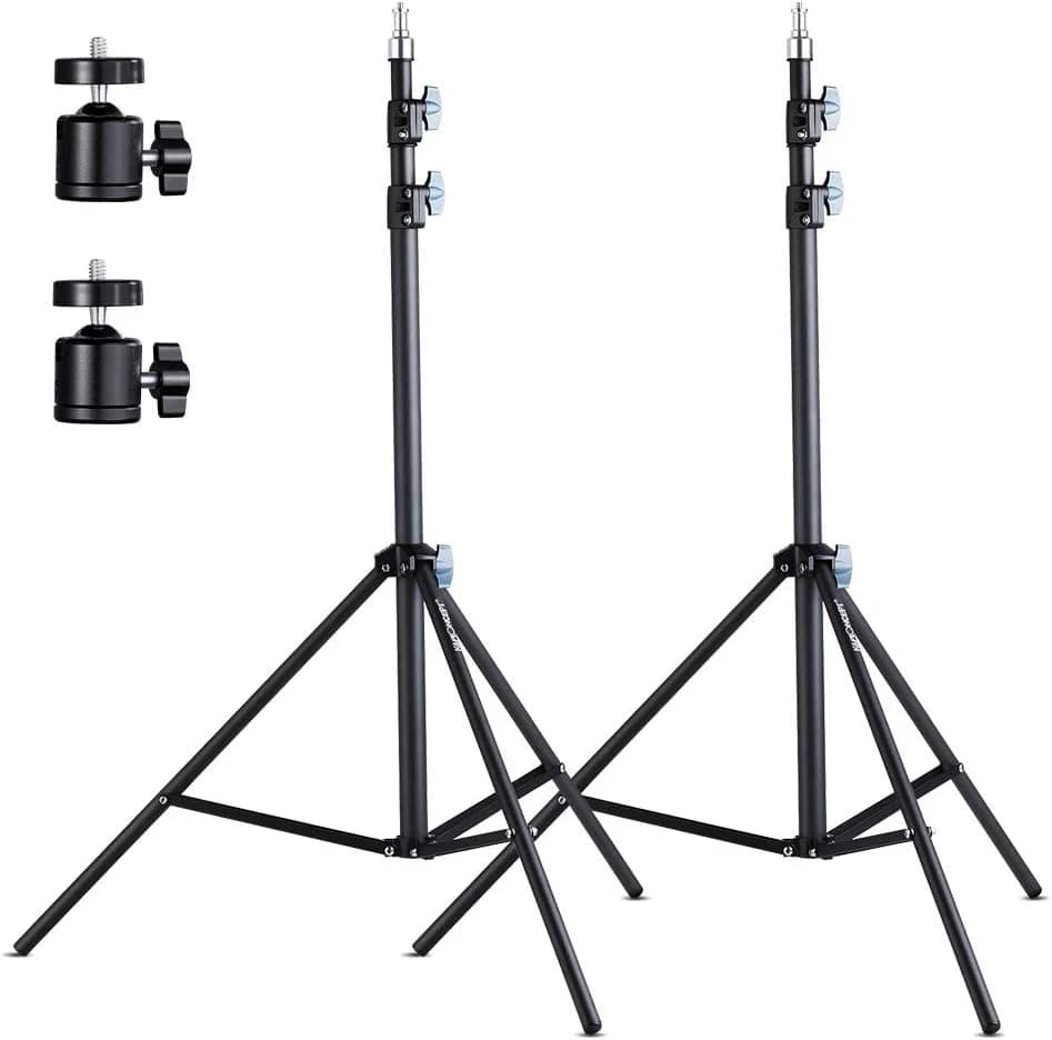 K&F Concept Set of 2 Adjustable Aluminum Light Stands