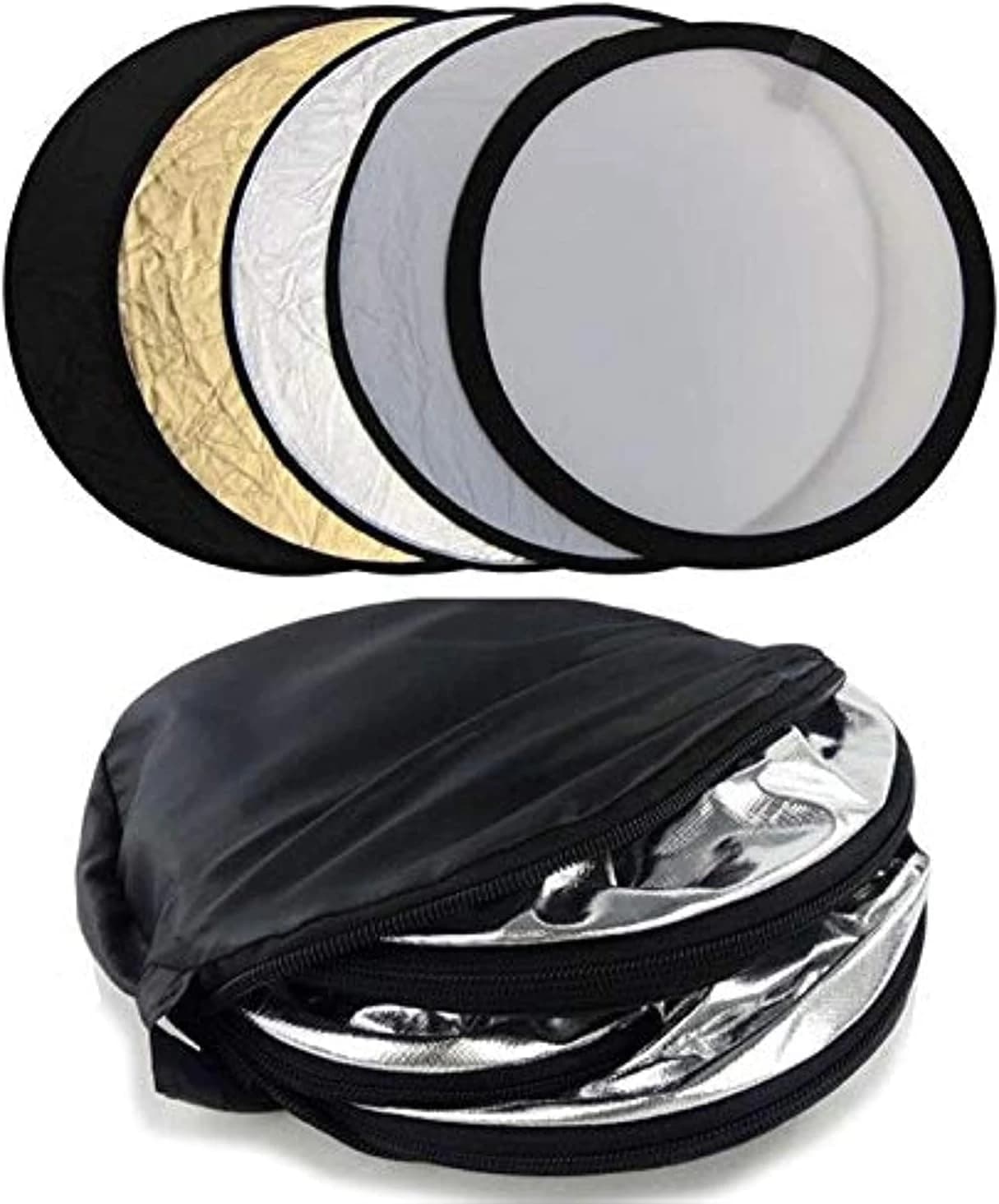 Mieke 5-in-1 Collapsible Photography Reflector Set 80cm with Carrying Bag