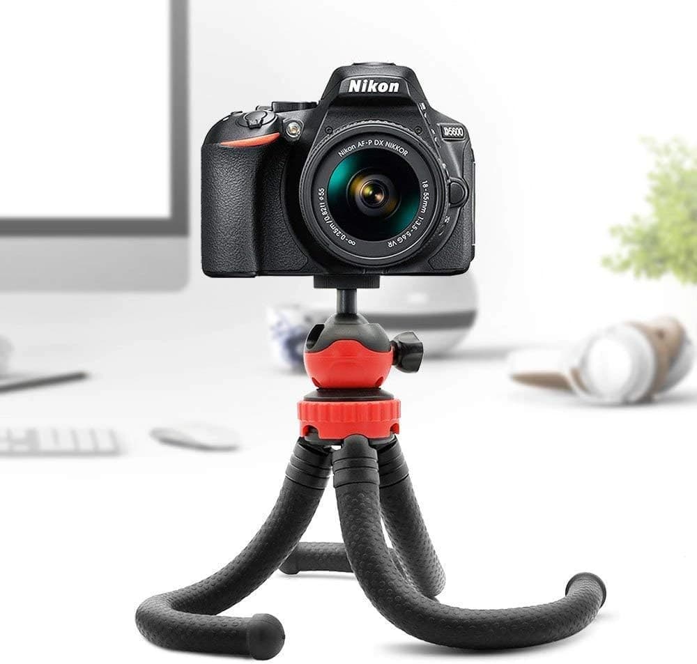 Frocel 12-Inch Flexible Gorilla Tripod with Ball Head & Phone Holder