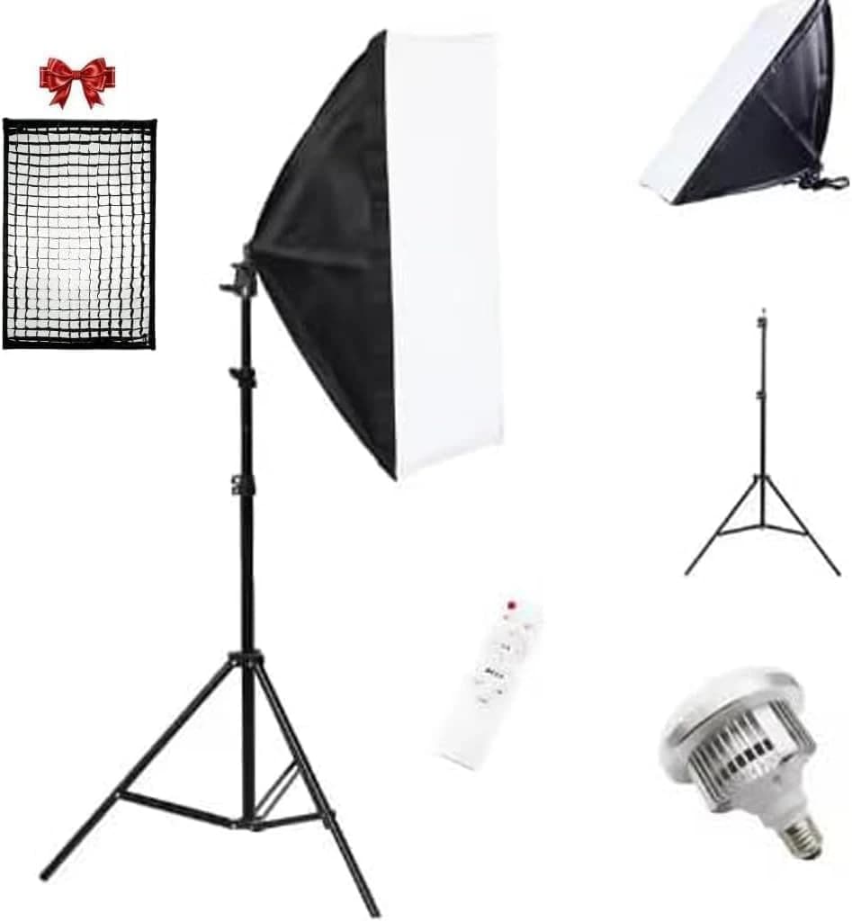 50×70cm Softbox Lighting Kit with 2m Stand & Remote