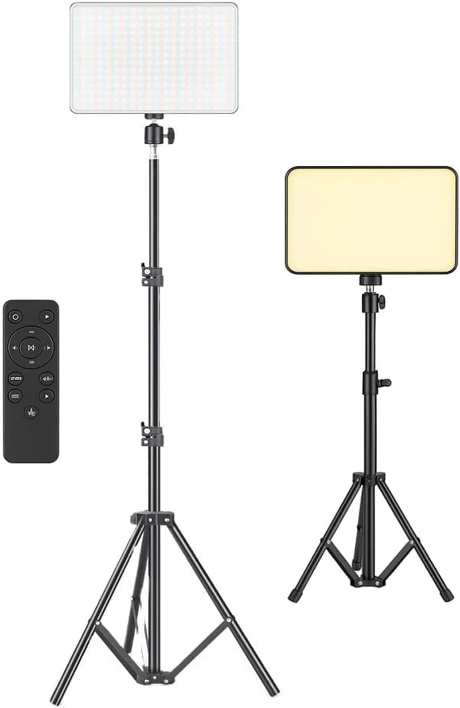 طقم لوحة إضاءة فيديو LED مع حامل معدني 9 أقدام