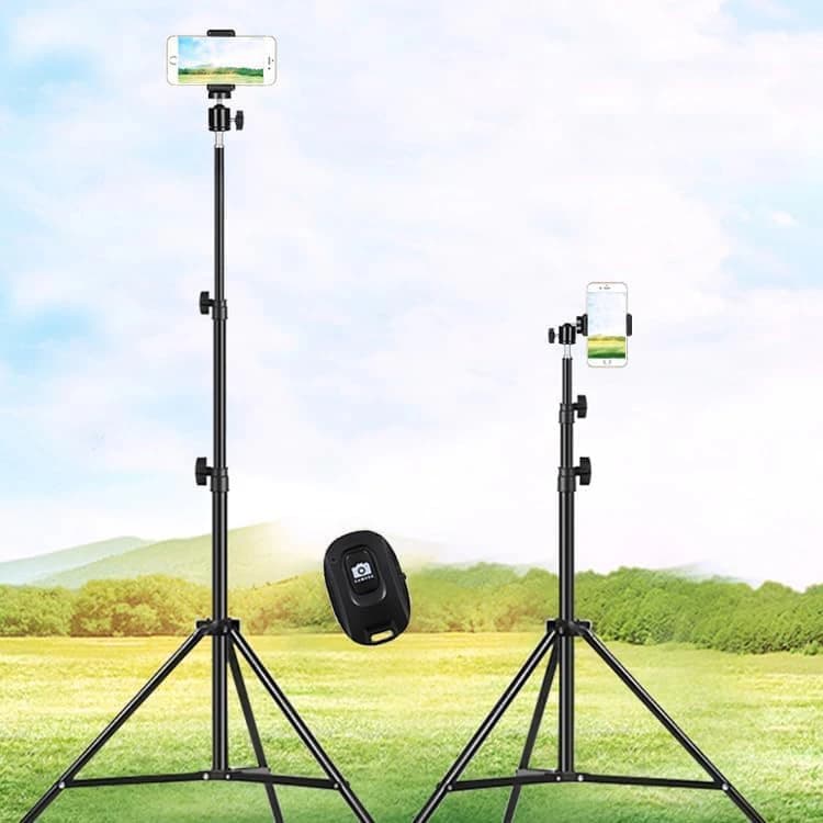 Adjustable Aluminum Tripod for Phone & Camera with Bluetooth