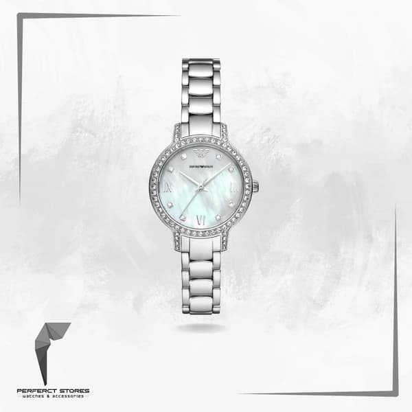 Emporio Armani Silver-Tone Analogue Watch AR11484 - Original