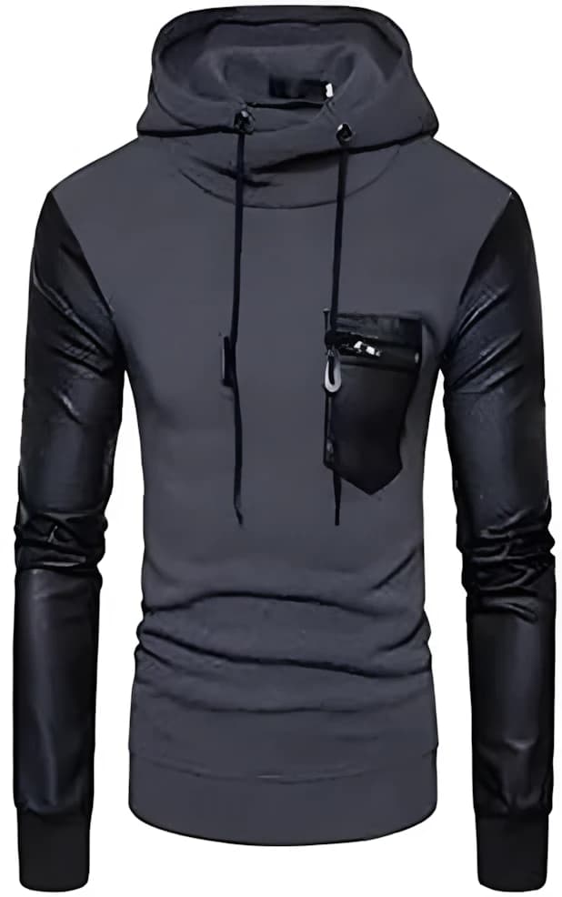 Black and Gray Hoodie for Women
