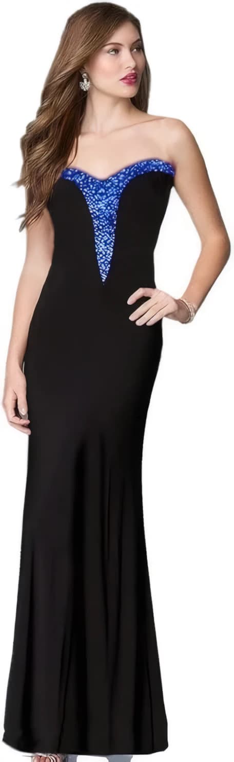 Blue Sequin Cotton Dress