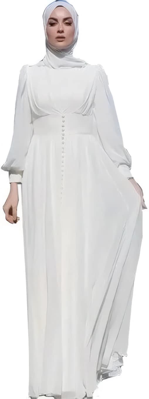 Women's Chiffon Dress White