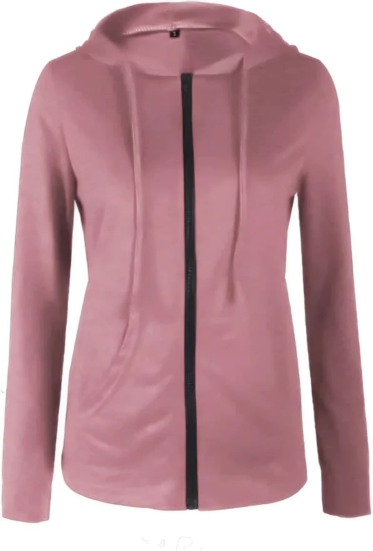 Women's Cotton Zip Pink Hoodie