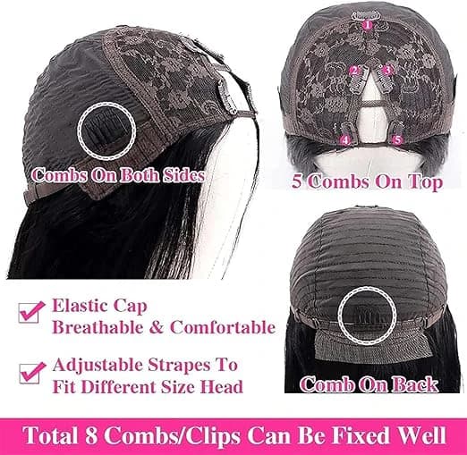 V Part Half Wig 20" Brown JW291