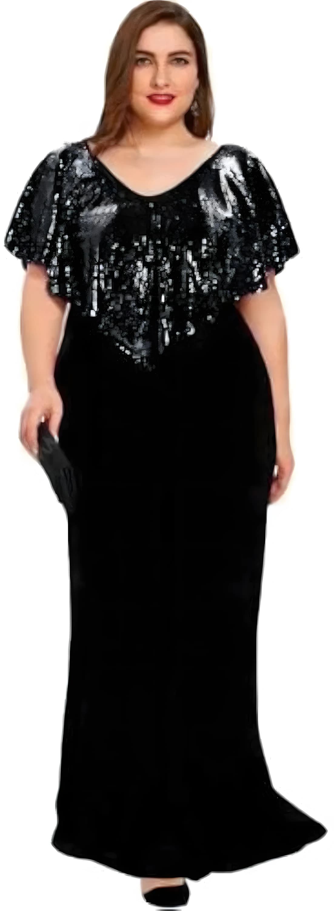Black Women Long Evening Dress