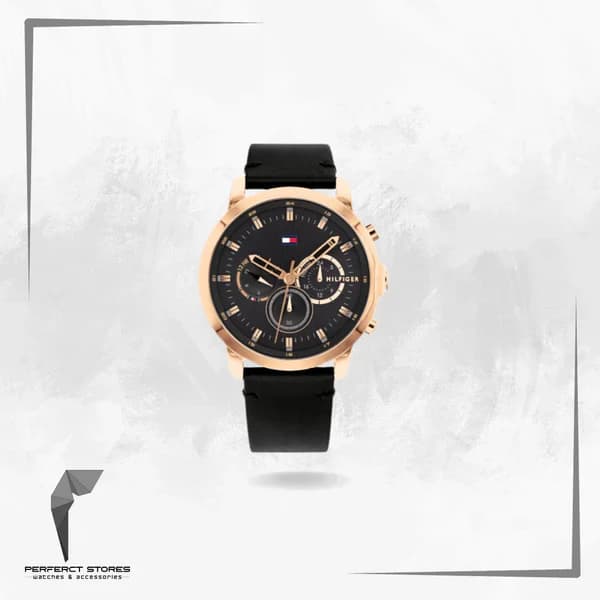 watches Tommy Hilfiger Men's Black Dial Watch 1791798 - Original