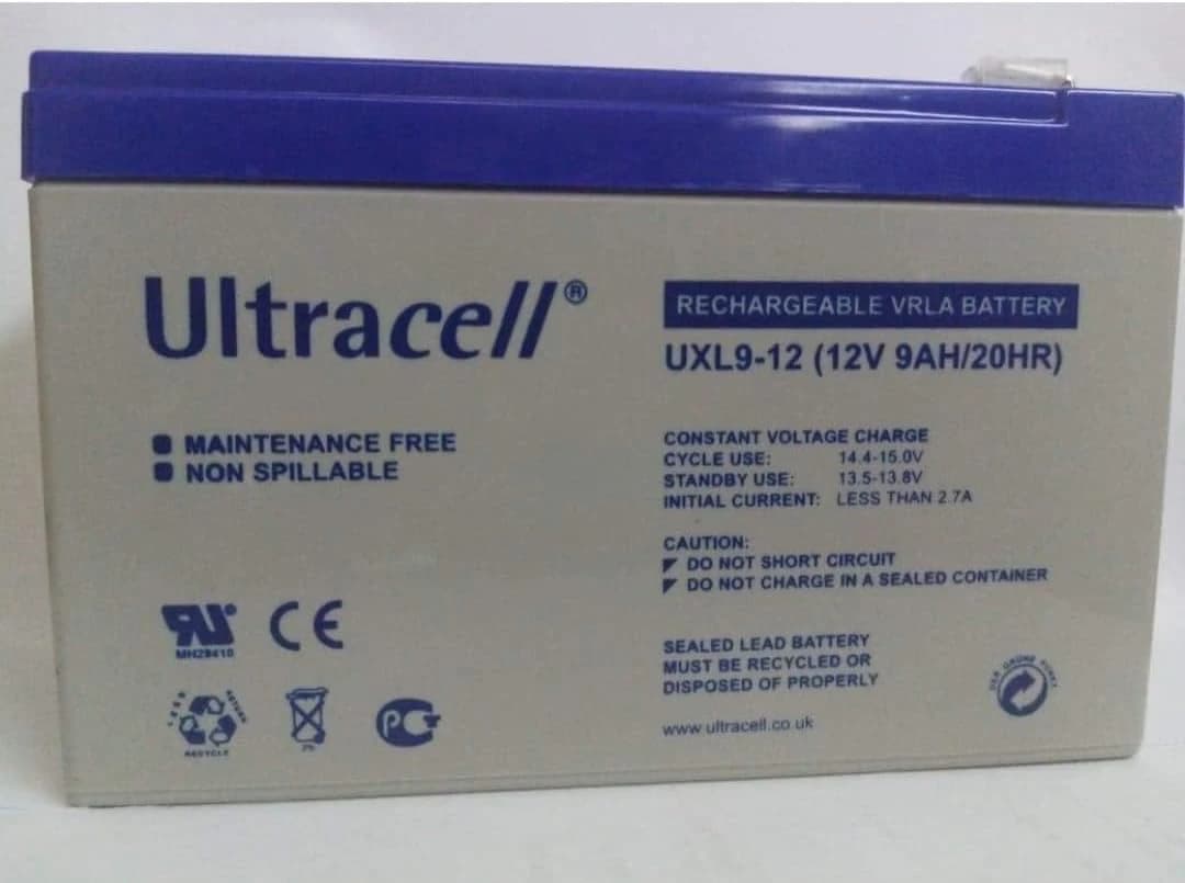 Ultracell UXL 12V 9Ah Rechargeable Battery