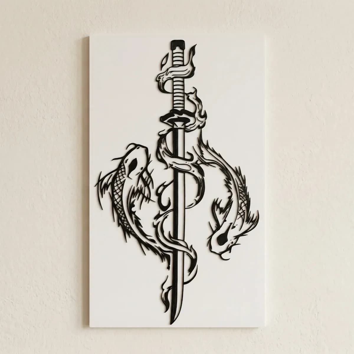 Spirit of the Koi Katana Wall Art