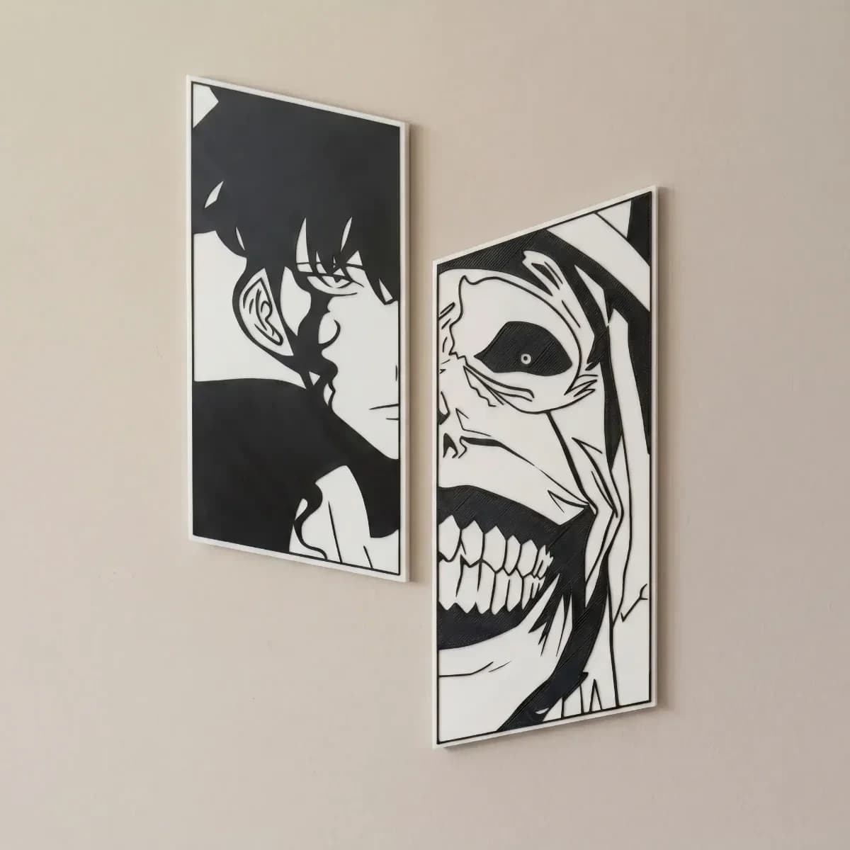 Solo Leveling Sung Jinwoo & Statue Wall Art