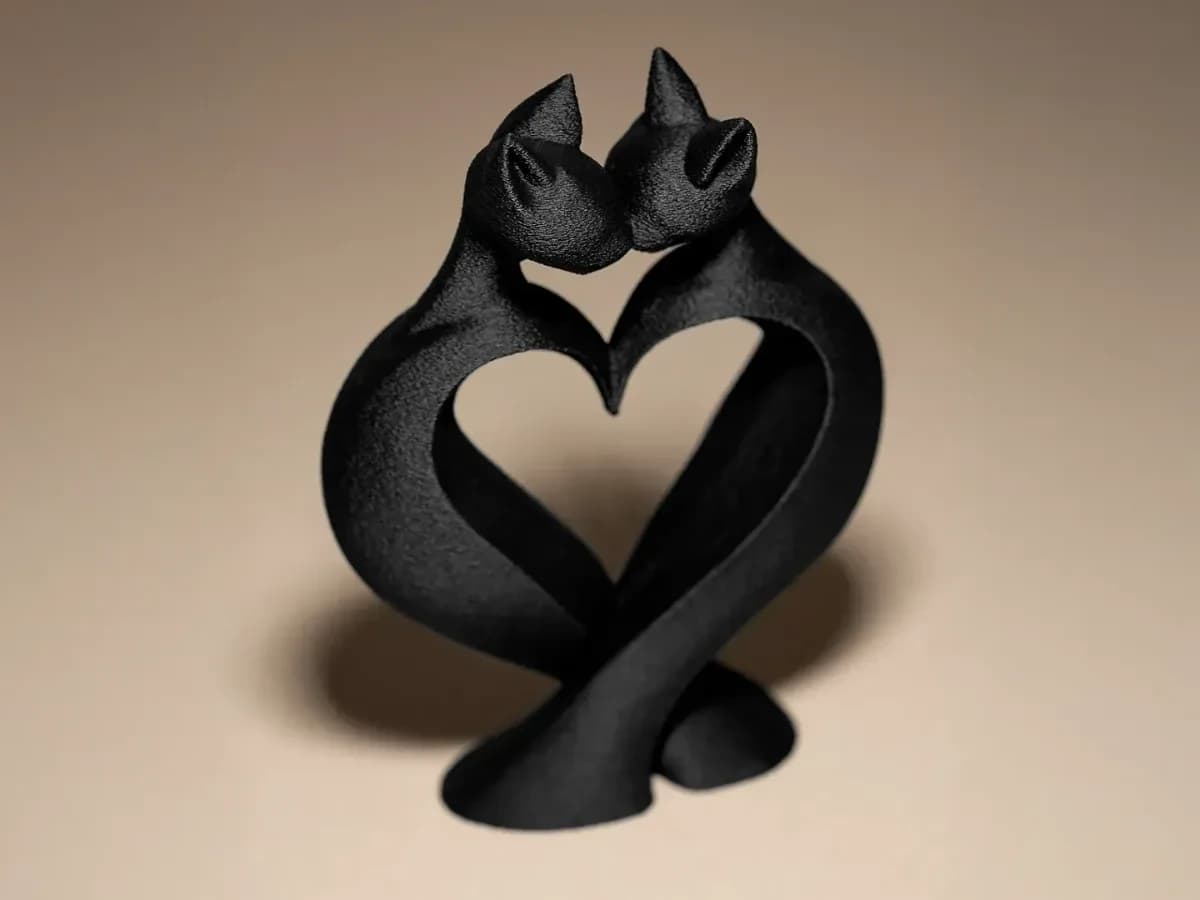 Cat Love Sculpture