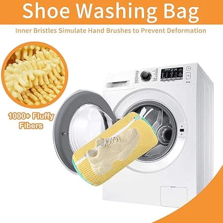 Shoe Washing Machine Bag Reusable for Washer & Dryer - Yellow 1Pc
