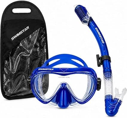 Adult Snorkel Set with Dry Top & Carry Bag