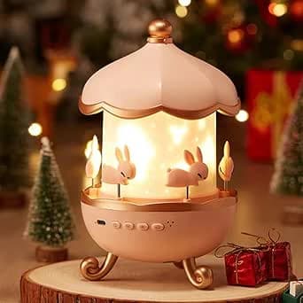 SAJANI Bunny Carousel Night Light Projector with 6 Films