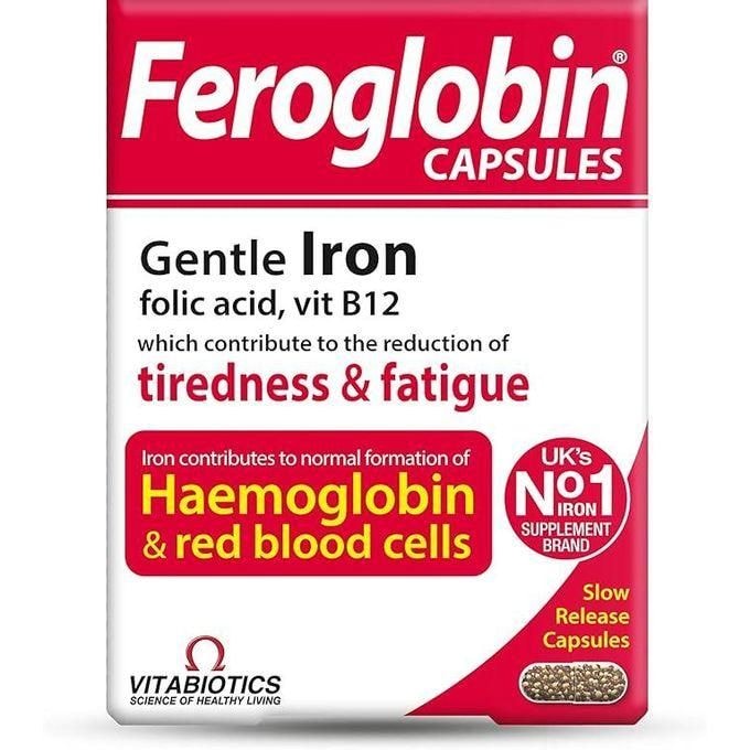 Feroglobin Gentle Iron Folic Acid, Vitamin B12 30 Capsules