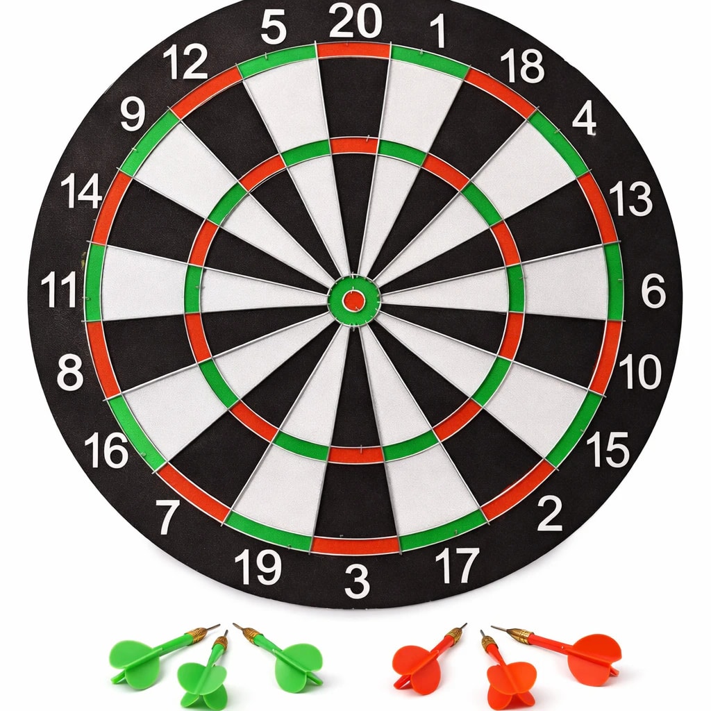 Sided Dart Board (Color may vary) Size  17