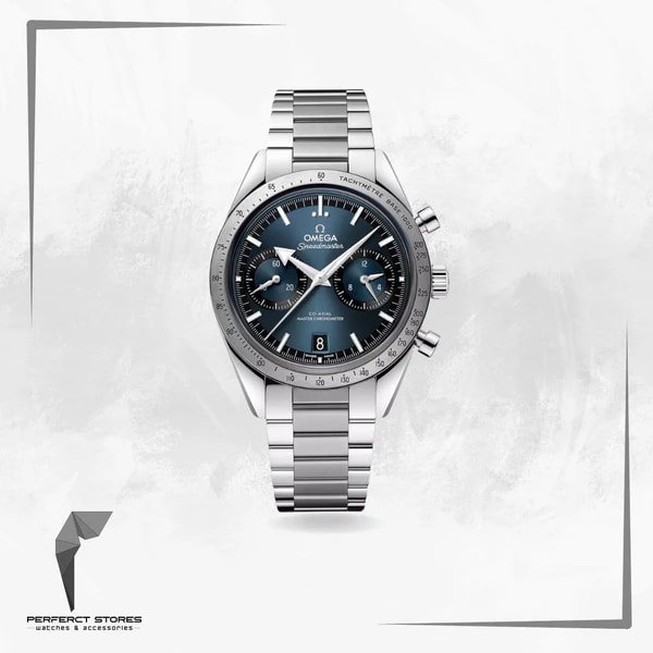 Omega Speedmaster 57 Broad Arrow Steel Mens Watch Blue Dial - Master Copy