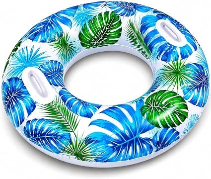 Large Tropical Inflatable Swim Ring with Handles