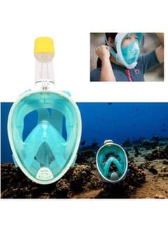 Full Face Snorkeling Mask 180 Degree Panoramic View Diving Mask, Easy Breath Swi