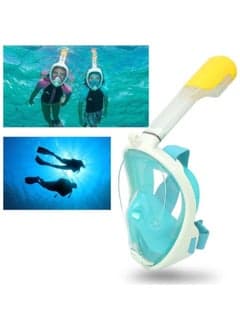 Full Face Snorkeling Mask 180 Degree Panoramic View Diving Mask, Easy Breath Swi