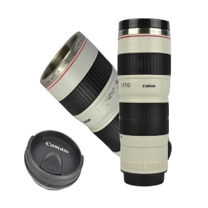 كوب A&H SON OF CAMERA LENS - 0.4 لتر - أبيض/أسود