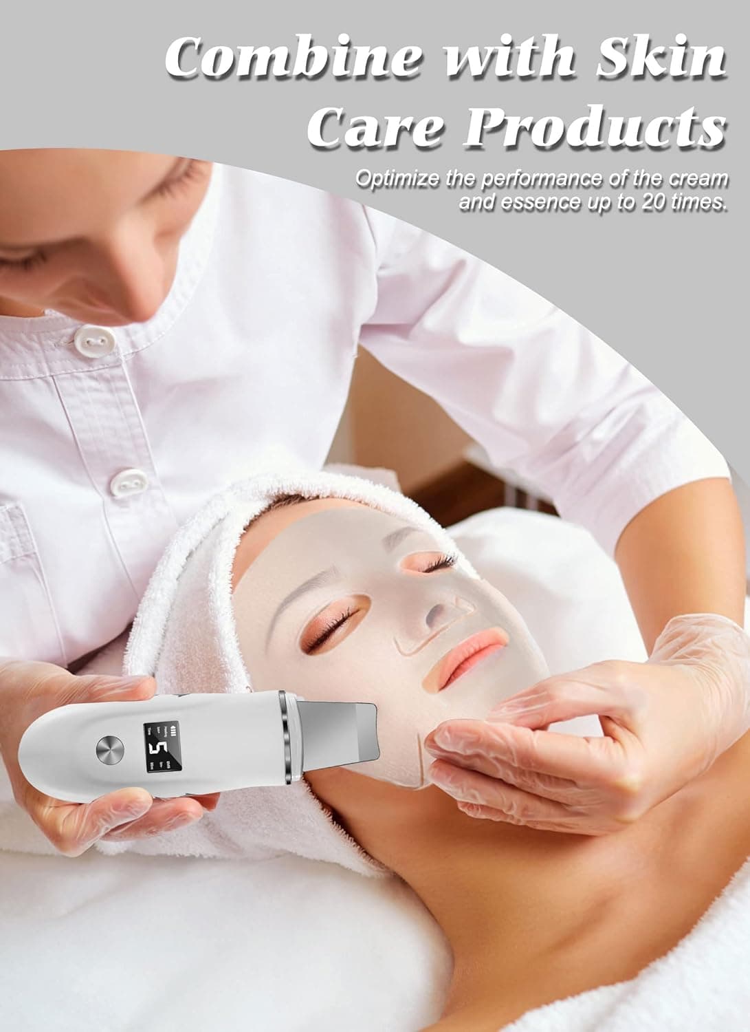 AMLGG Skin Scrubber, Blackhead Remover Tool with Rechargeable Base, LCD Display,