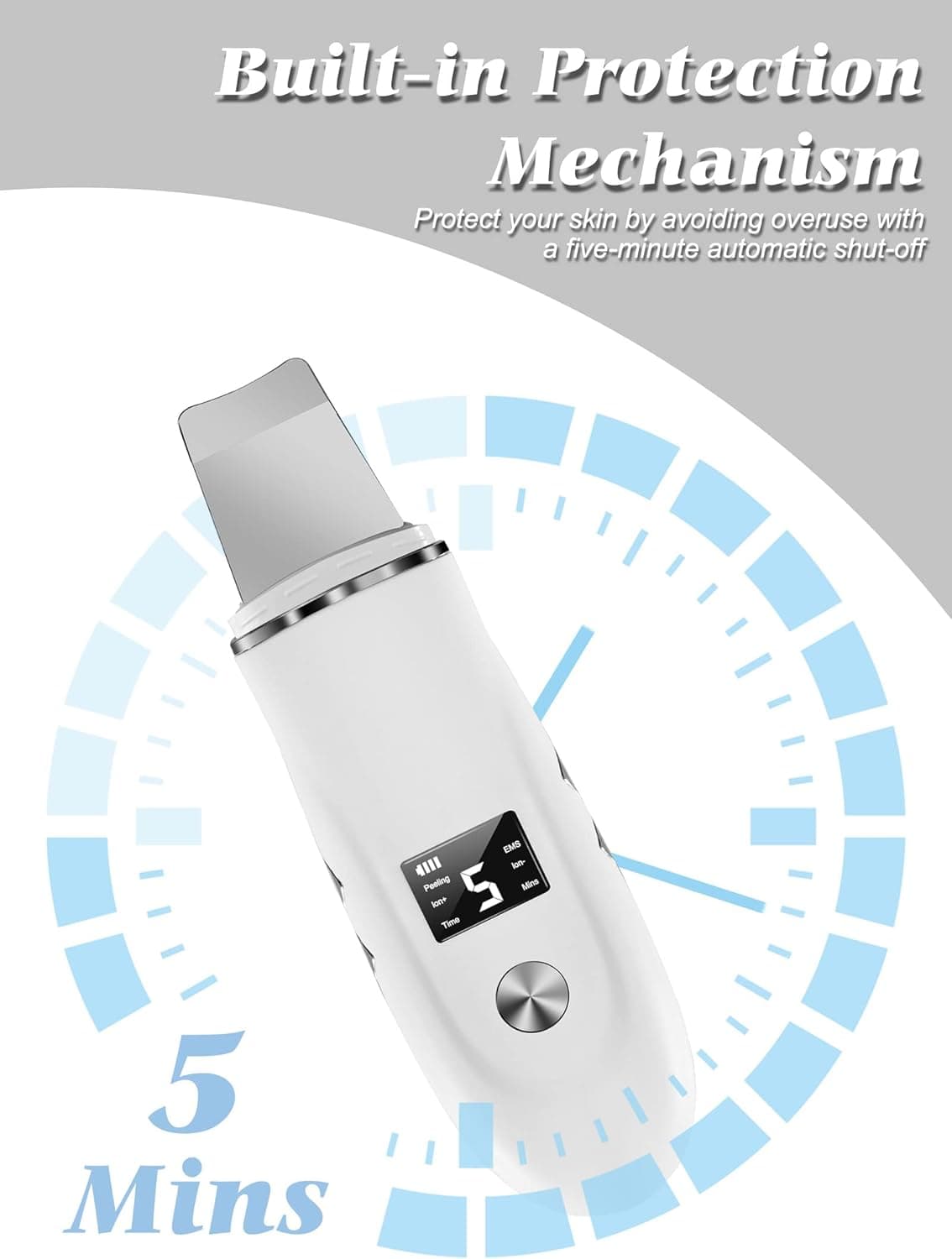 AMLGG Skin Scrubber, Blackhead Remover Tool with Rechargeable Base, LCD Display,