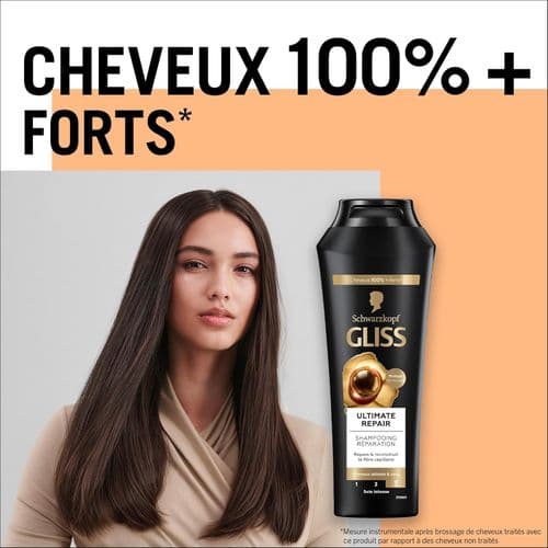 Gliss شامبو جليس ألتيميت ريبير بالكيراتين السائل وسيروم اللؤلؤ لاصلاح الشعر الجا