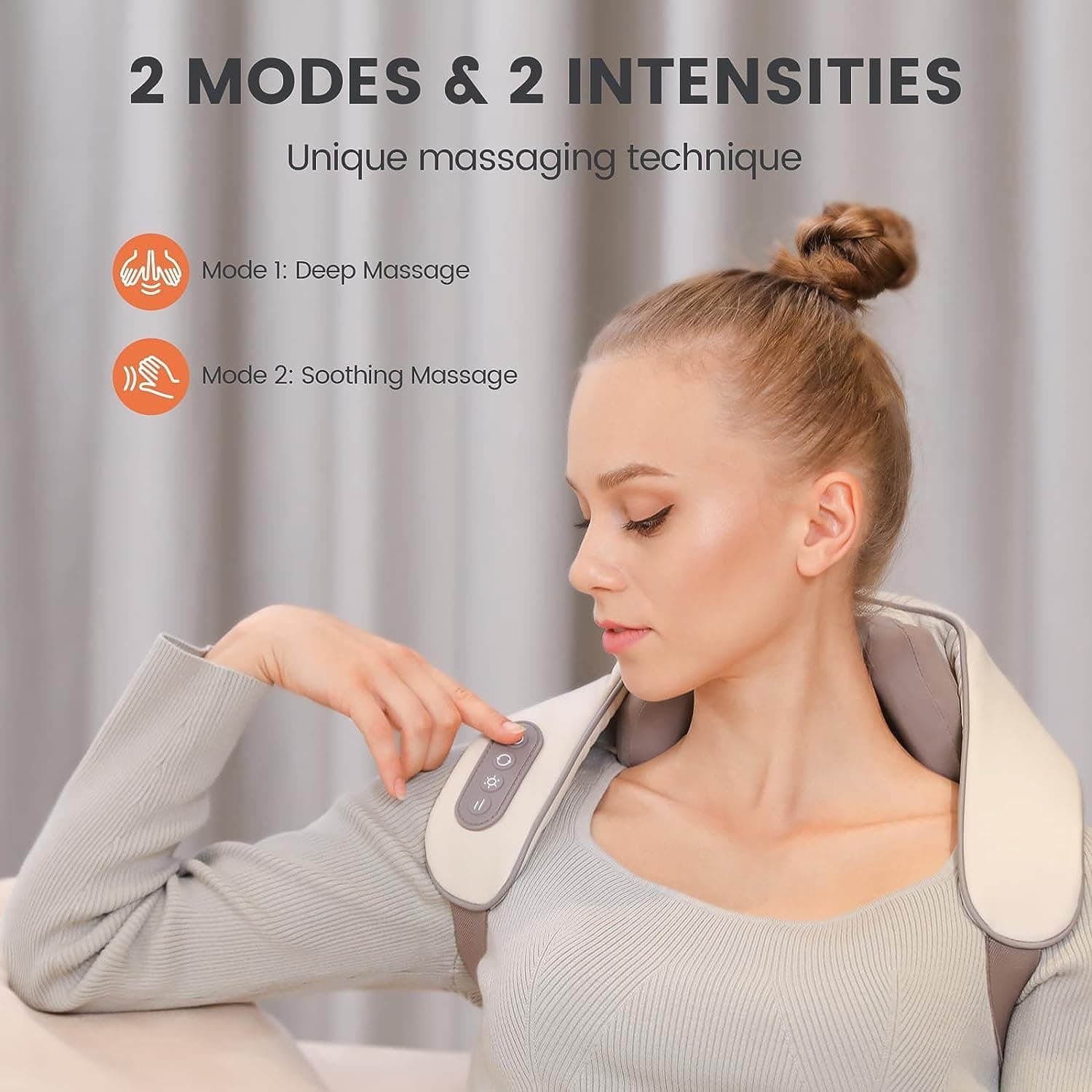 AWOKZA Massagers for Neck and Shoulder with Heat,Neck Massager Cordless, Massage