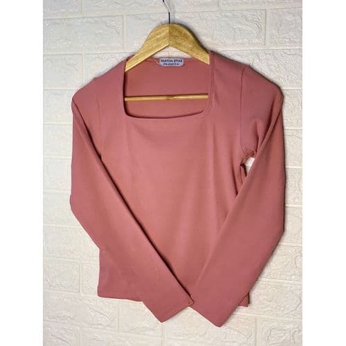 Martina Store Womens T-shirt Made Of Ribbed Cotton - Cashmere