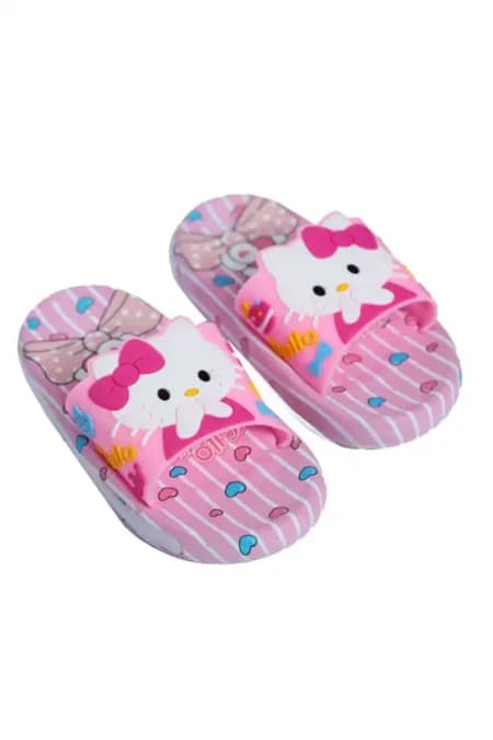 Pink Kitty Girls Slippers